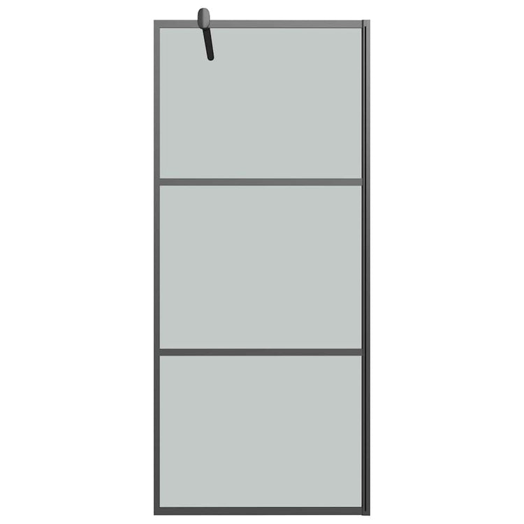 Vidaxl begehete Duschwand 90x195 cm dunkler ESG-Glas schwarz