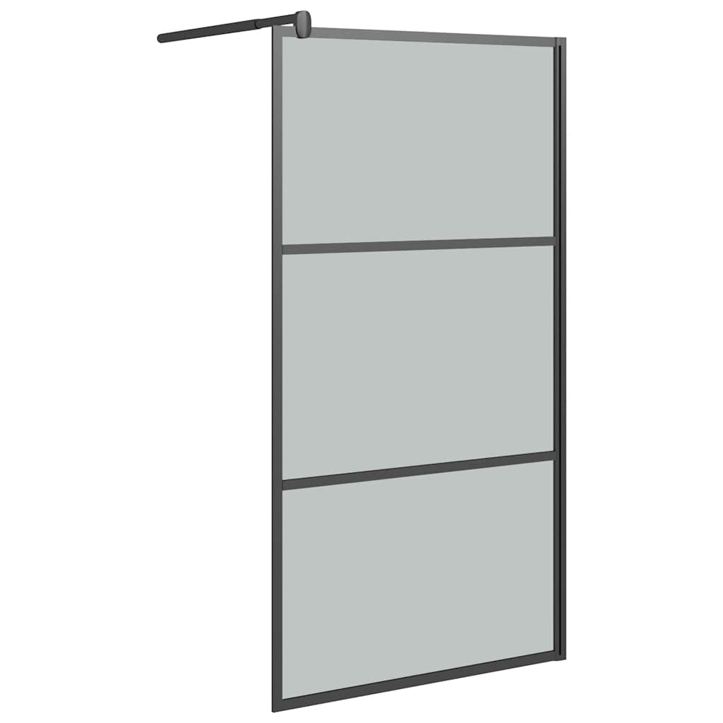 Vidaxl begehete Duschwand 100x195 cm dunkler ESG-Glas schwarz