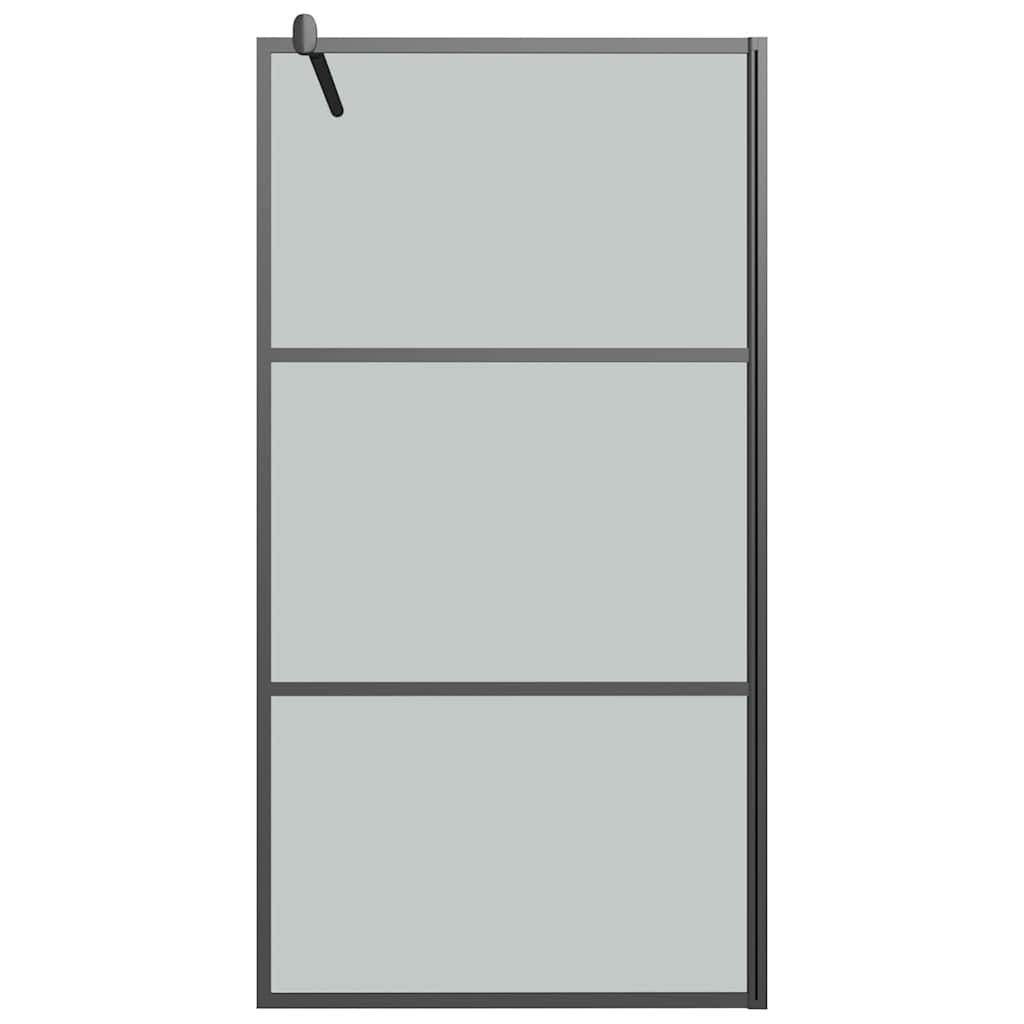 Vidaxl begehete Duschwand 100x195 cm dunkler ESG-Glas schwarz