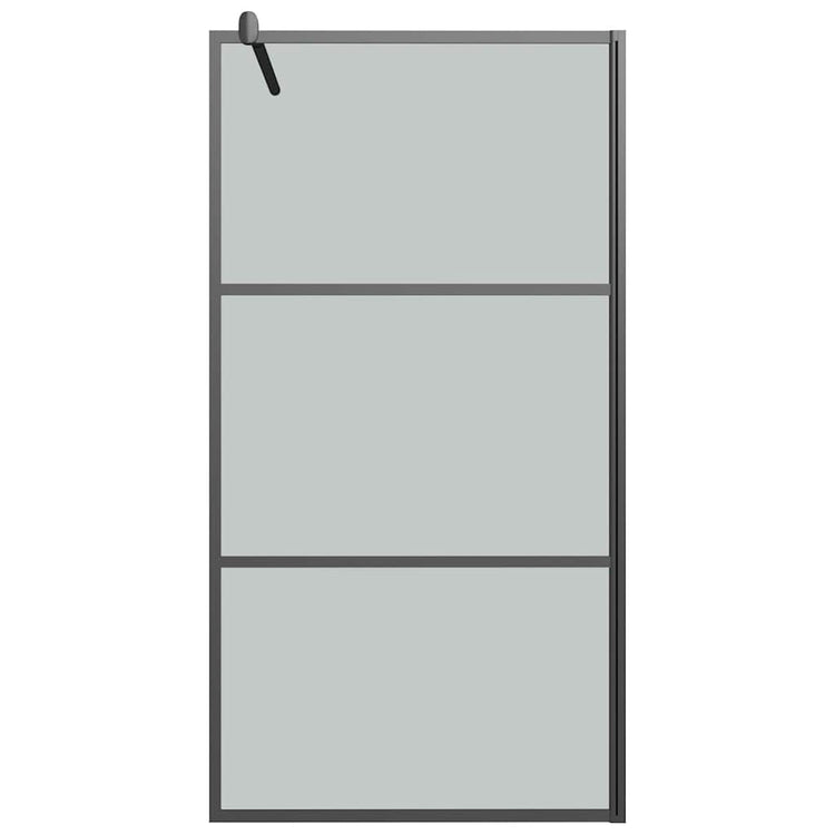 Vidaxl begehete Duschwand 100x195 cm dunkler ESG-Glas schwarz