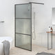 Vidaxl begehete Duschwand 100x195 cm dunkler ESG-Glas schwarz