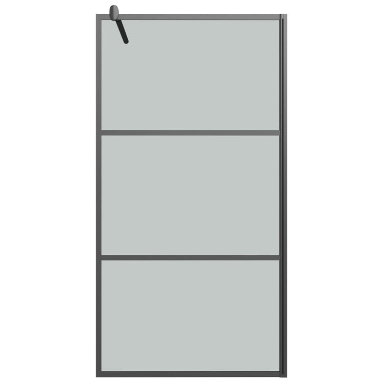 Vidaxl begehete Duschwand 115x195 cm dunkler ESG-Glas schwarz