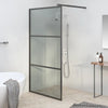 Vidaxl begehete Duschwand 115x195 cm dunkler ESG-Glas schwarz