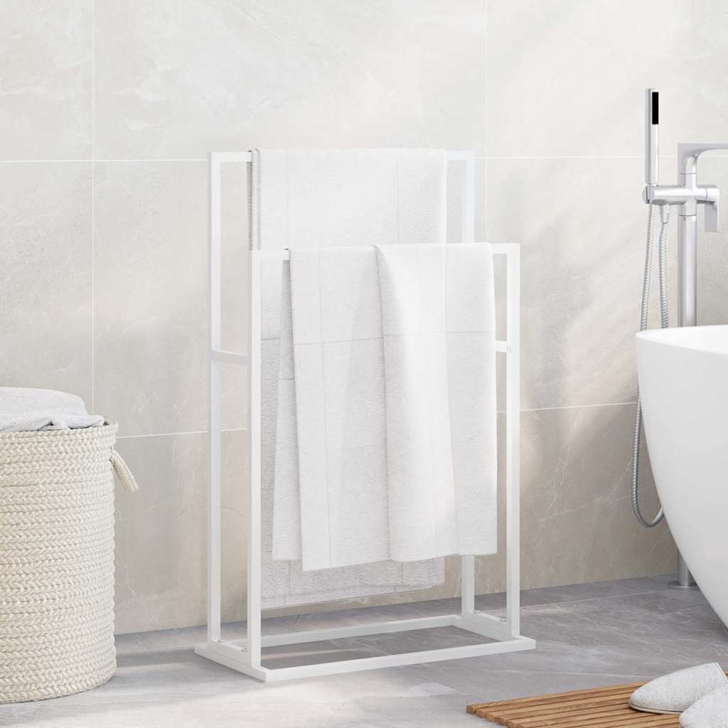 VIDAXL -Handtuchregal 48x24x78,5 cm Eisen weiß abgelöst