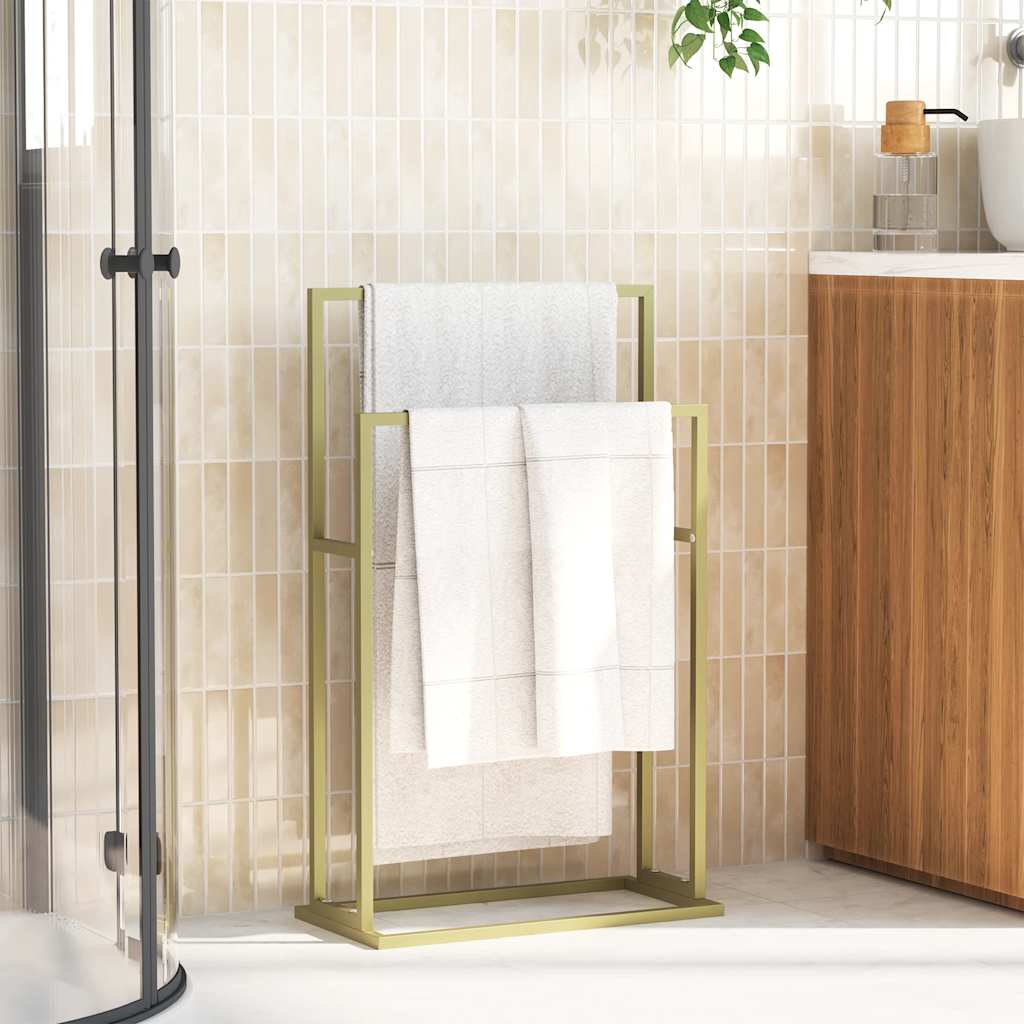 VIDAXL -Handtuchregal 48x24x78,5 cm Eisen Gold gefärbt