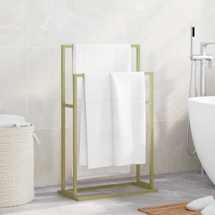 VIDAXL -Handtuchregal 48x24x78,5 cm Eisen Gold gefärbt