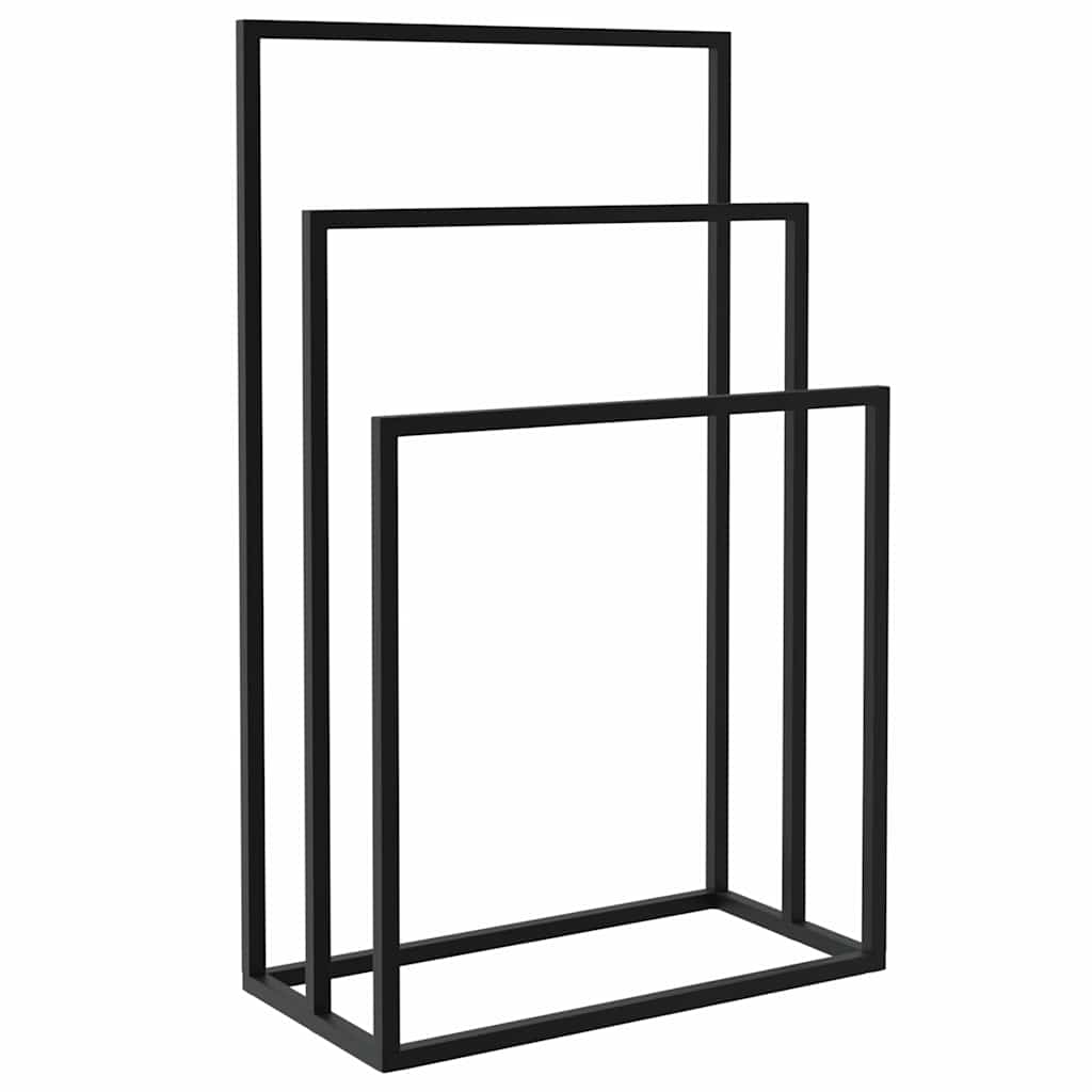 Vidaxl -Handtuchregal 48x24x79 cm Eisen schwarz abgelöst