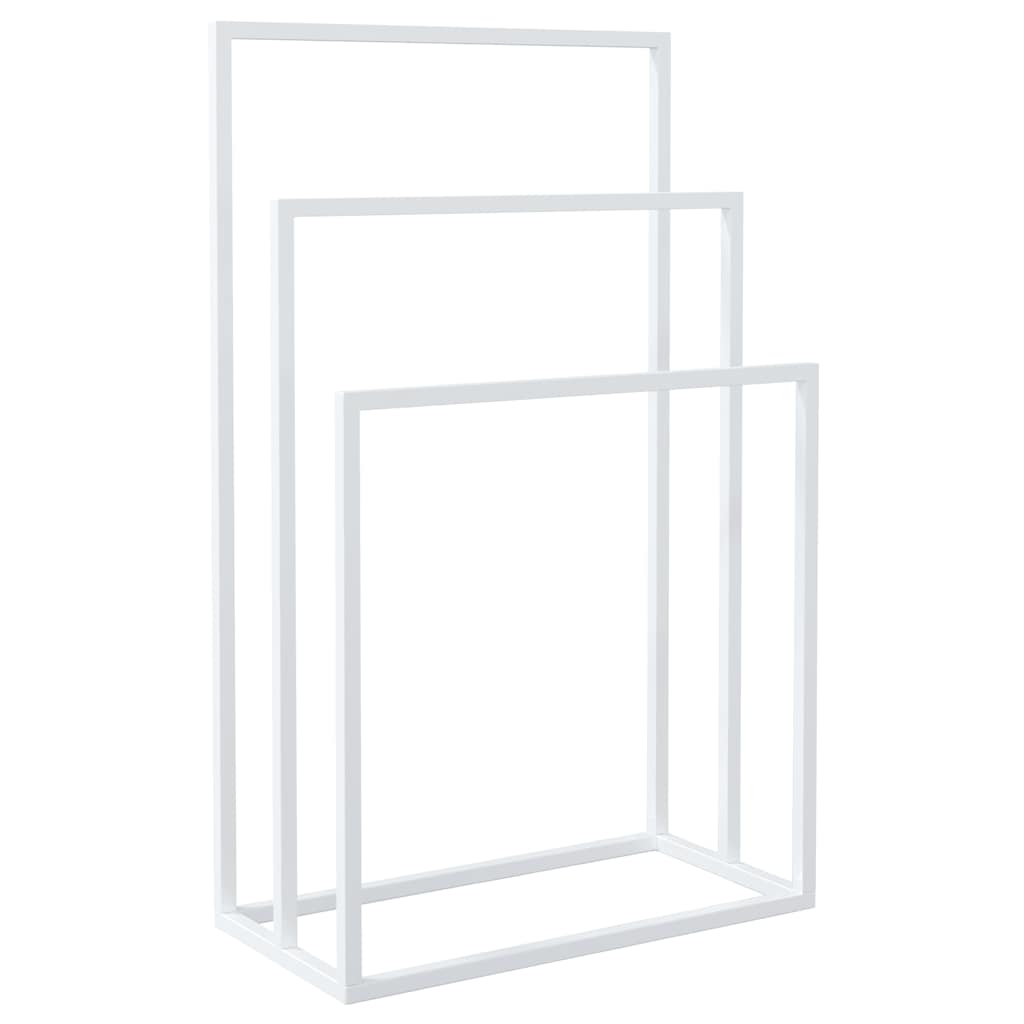 VIDAXL -Handtuchregal 48x24x79 cm Eisen weiß abgelöst