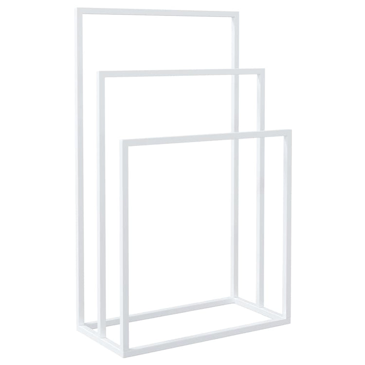 VIDAXL -Handtuchregal 48x24x79 cm Eisen weiß abgelöst