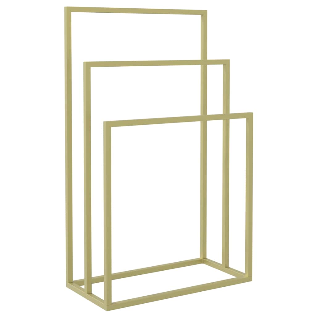 VIDAXL -Handtuchregal 48x24x79 cm Eisen Gold gefärbt