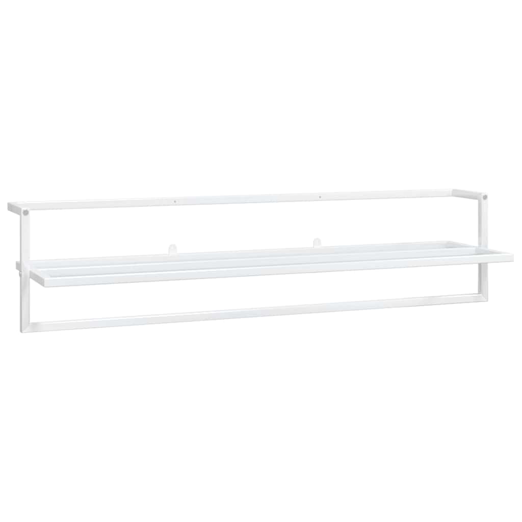 Vidaxl -Handtuchregal 95x25x22 cm Eisenweiß