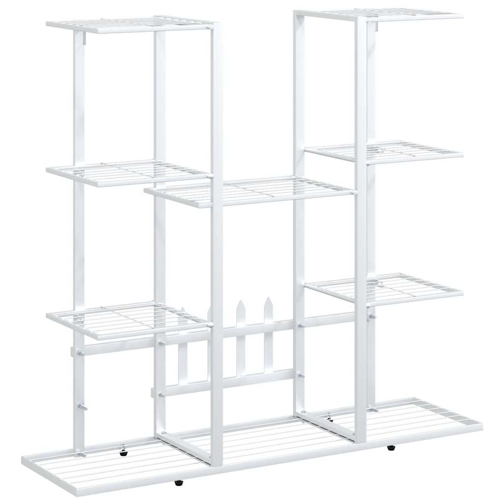 Vidaxl Blumenstandard 94.5x25x89 cm Eisenweiß