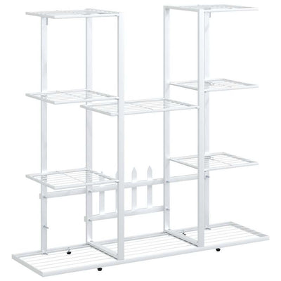 Vidaxl Blumenstandard 94.5x25x89 cm Eisenweiß
