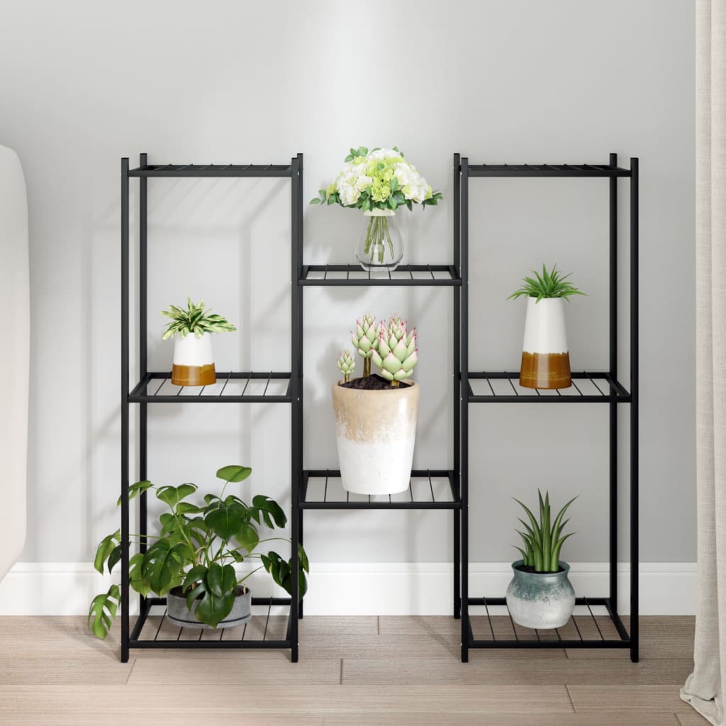 Vidaxl Blumenstandard 83x25x80 cm Eisenschwarz