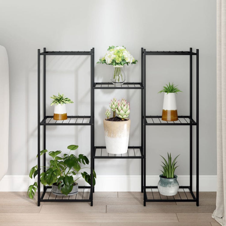 Vidaxl Blumenstandard 83x25x80 cm Eisenschwarz