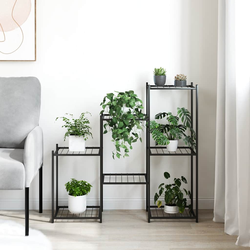 Vidaxl Blumenstandard 83x25x80 cm Eisenschwarz