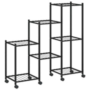 Vidaxl Blütenstandard mit Rädern 83x25x83.5 cm Eisen schwarz - afbeelding 2