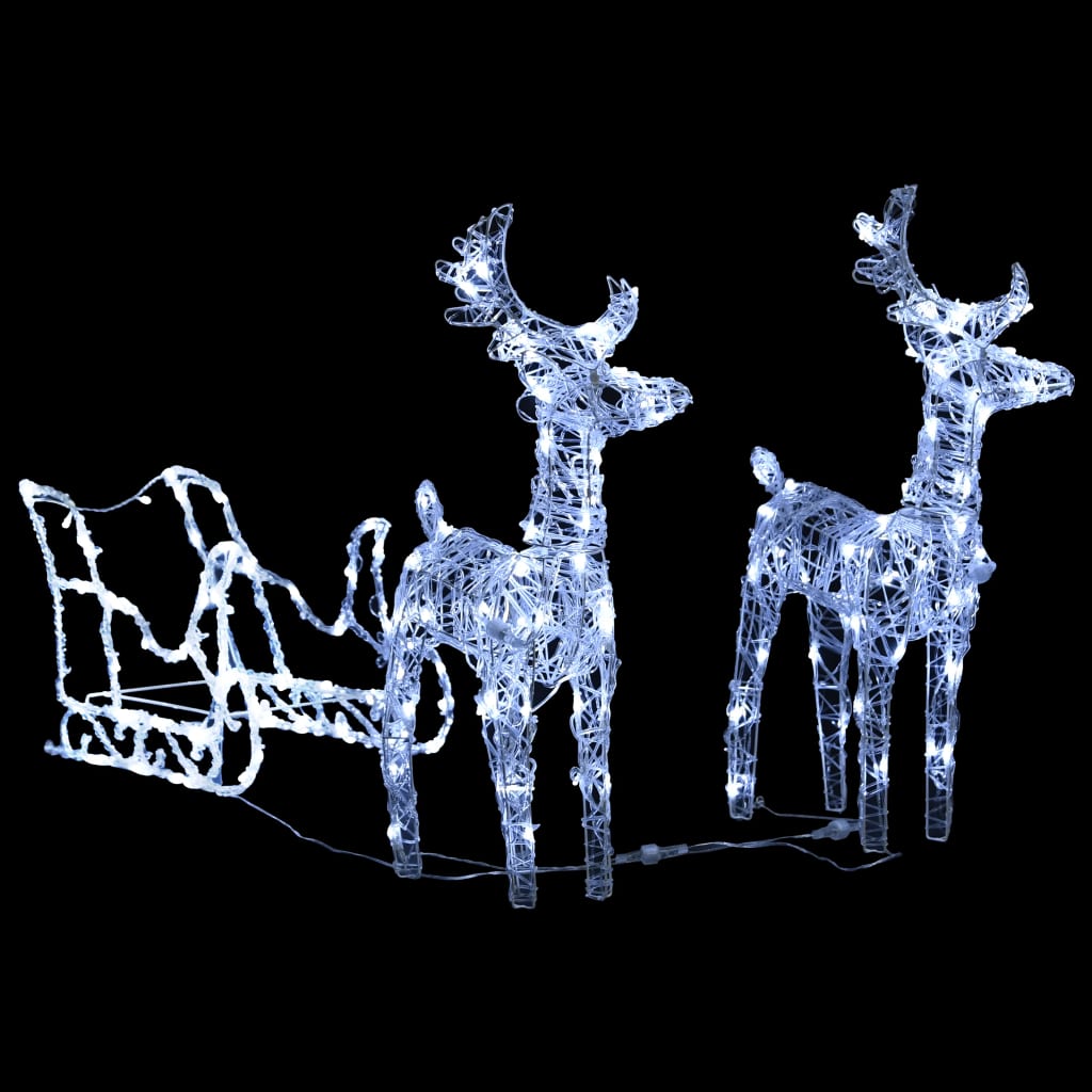 Vidaxl Weihnachtsdekorationen Rentier und Ärmel 240 LEDs Acryl