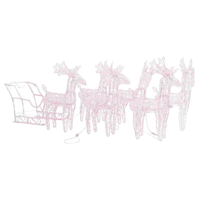 Vidaxl Weihnachtsdekorationen Rentier und Ärmel 320 LEDs Acryl