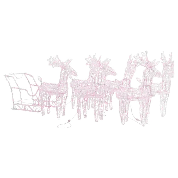 Vidaxl Weihnachtsdekorationen Rentier und Ärmel 320 LEDs Acryl