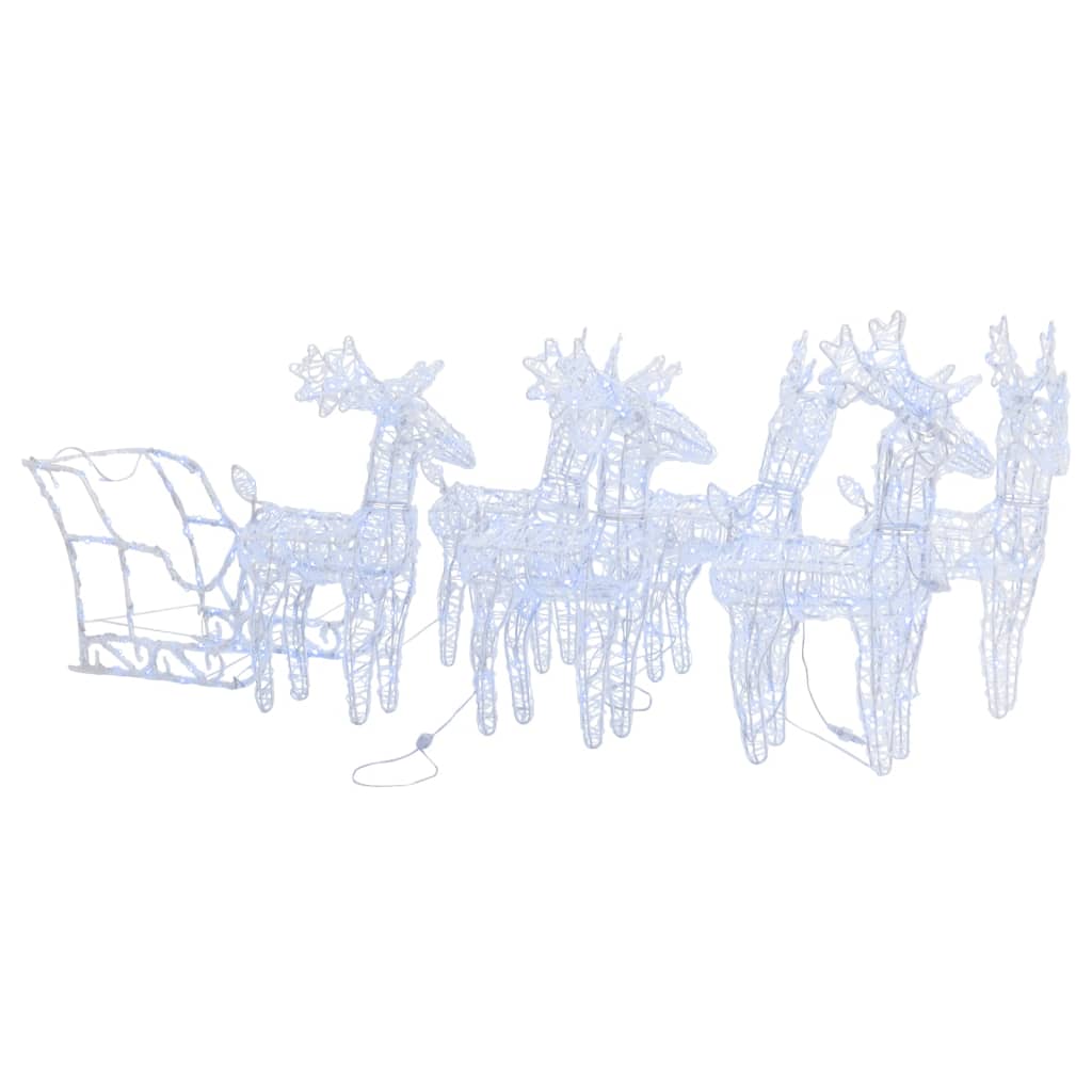 Vidaxl Weihnachtsdekorationen Rentier und Ärmel 320 LEDs Acryl
