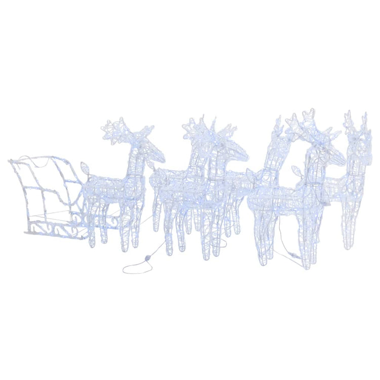 Vidaxl Weihnachtsdekorationen Rentier und Ärmel 320 LEDs Acryl
