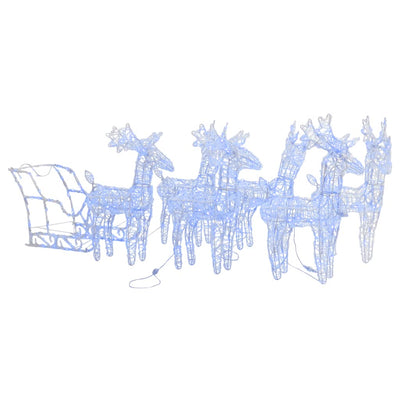 Vidaxl Weihnachtsdekorationen Rentier und Ärmel 320 LEDs Acryl