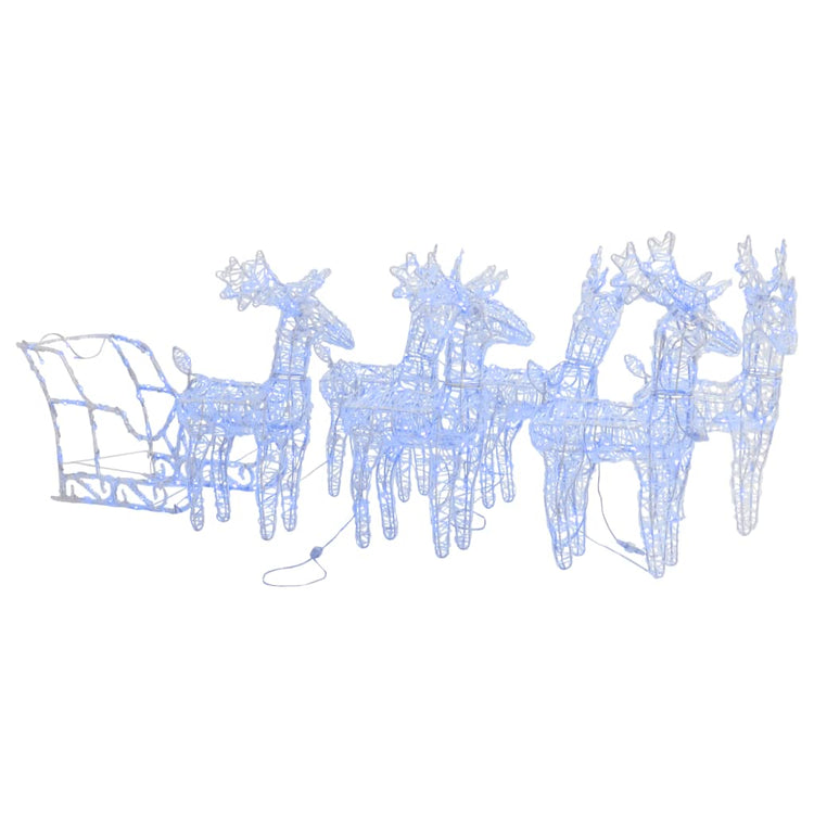 Vidaxl Weihnachtsdekorationen Rentier und Ärmel 320 LEDs Acryl
