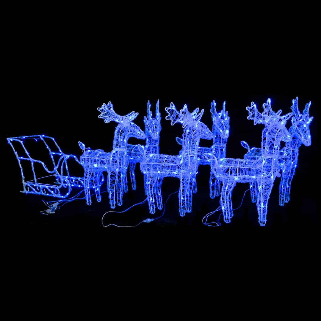 Vidaxl Weihnachtsdekorationen Rentier und Ärmel 320 LEDs Acryl