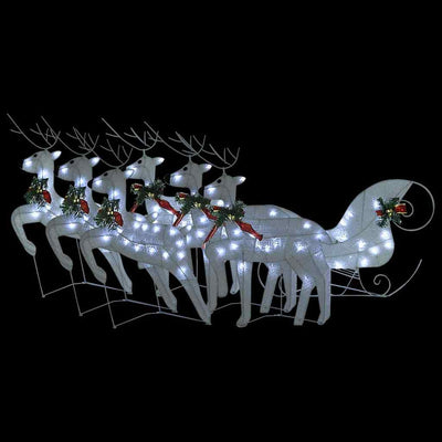 Vidaxl Buitenkerstontiering Rentier und Ärmel 140 LEDs Weiß