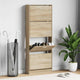 Vidaxl Schuhschrank 59x17x150 cm verarbeitete Holzeiche gefärbt
