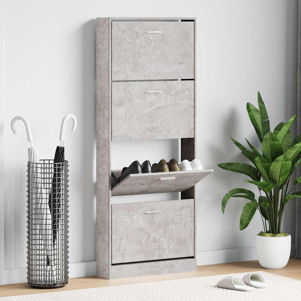 Vidaxl Schuhschrank 59x17x150 cm verarbeiteter Holzbetonpreis