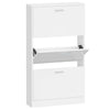 VIDAXL -Schuhschrank 59x17x108 cm propertiertes Holz Hochglanz weiß
