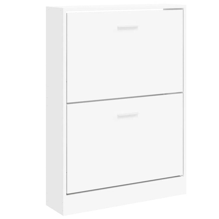 Vidaxl Schuhschrank 59x17x81 cm verarbeitetes Holz weiß