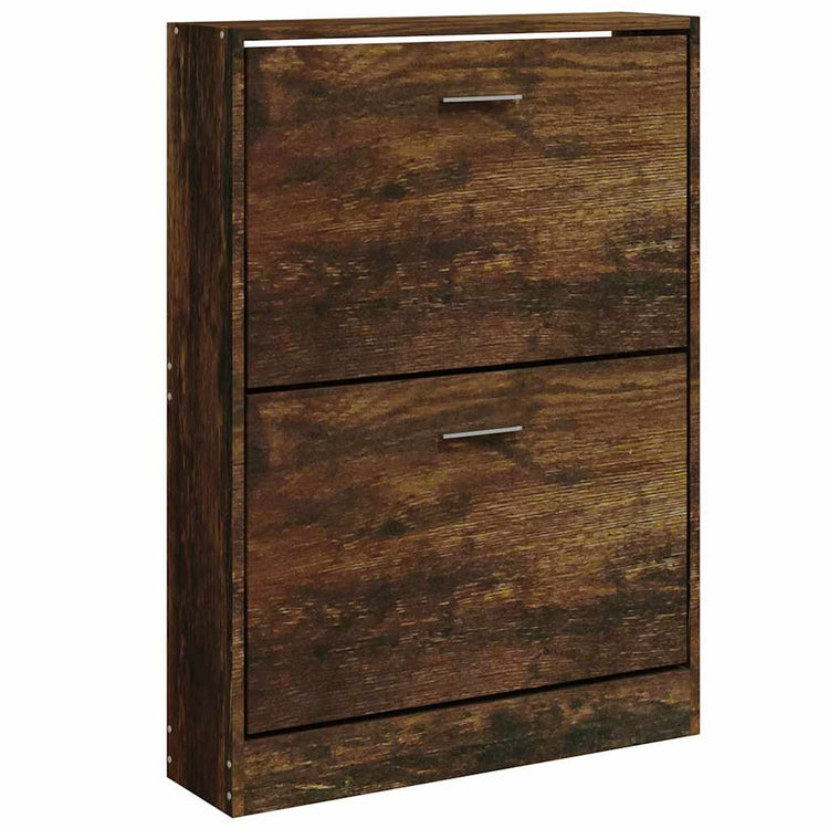 Vidaxl Schuhschrank 59x17x81 cm propertiertes Holzgeräuchchen -Eiche gefärbt