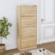 VIDAXL -Schuhschrank 63x24x147 cm propertiertes Holz Sonoma Eiche gefärbt
