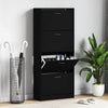 Vidaxl Schuhschrank 63x24x147 cm propertiertes Holzschwarz