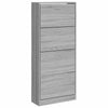 VIDAXL -Schuhschrank 63x24x147 cm Propertiertes Holzgrau Sonoma
