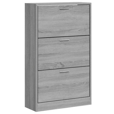 VIDAXL -Schuhschrank 63x24x103 cm propertiertes Holzgrau Sonoma