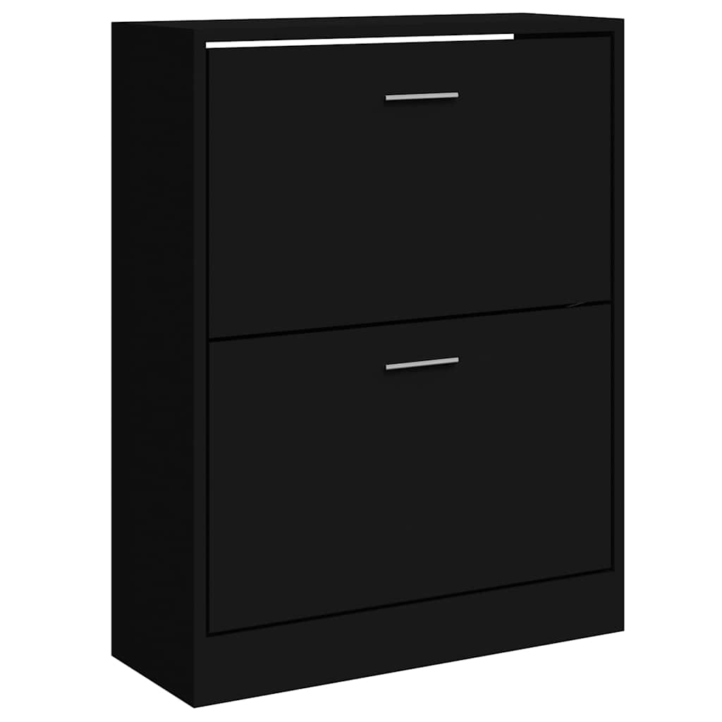 Vidaxl Schuhschrank 63x24x81 cm propertiertes Holzschwarz