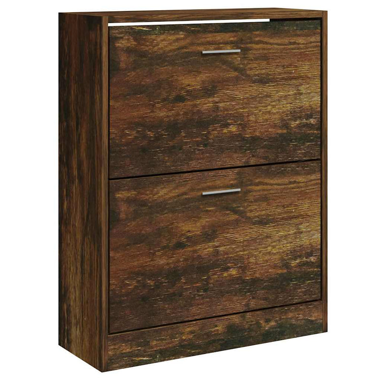 VIDAXL -Schuhschrank 63x24x81 cm Propertiertes Holzgeräuchchen -Eiche gefärbt