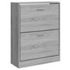 Vidaxl Schuhschrank 63x24x81 cm verarbeitetes Holzgrau Sonoma