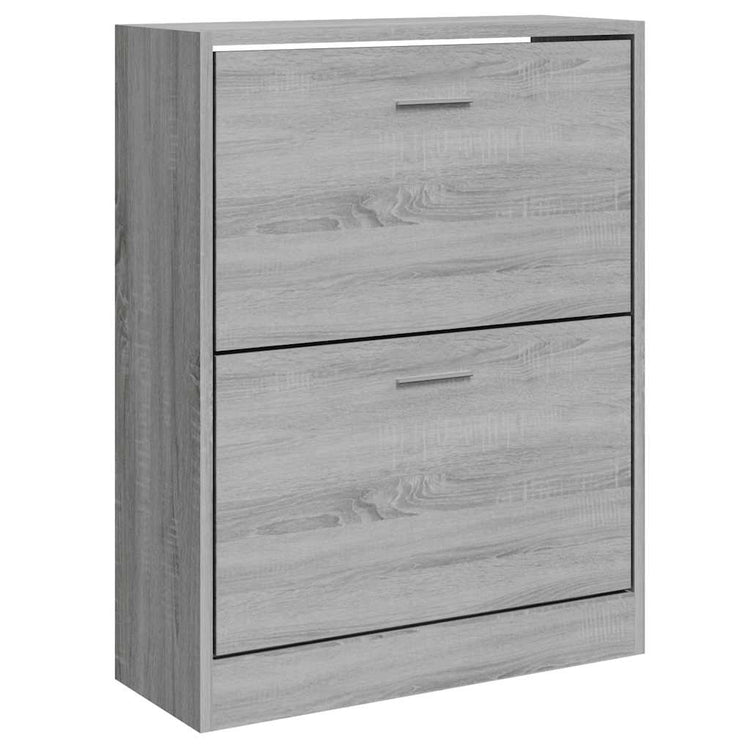 Vidaxl Schuhschrank 63x24x81 cm verarbeitetes Holzgrau Sonoma