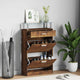 VIDAXL -Schuhschrank 63x24x104 cm verarbeiteter Holzgeräuchchen -Eiche gefärbt