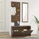 Vidaxl Schuhschrank Set 3-in-1 bearbeitetes Holz Browniken