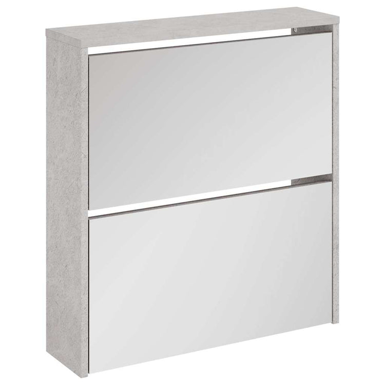 Vidaxl-Schuhschrank mit Spiegel 2-Schicht 63x17x67 cm Betonpreis