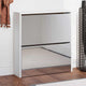 Vidaxl-Schuhschrank mit Spiegel 2-layer 63x17x67 cm Hochglanz weiß