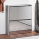 Vidaxl-Schuhschrank mit Spiegel 2-Schicht 63x17x67 cm grauer Sonoma