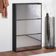 Vidaxl-Schuhschrank mit Spiegel 3-Schicht 63x17x102.5 cm schwarz