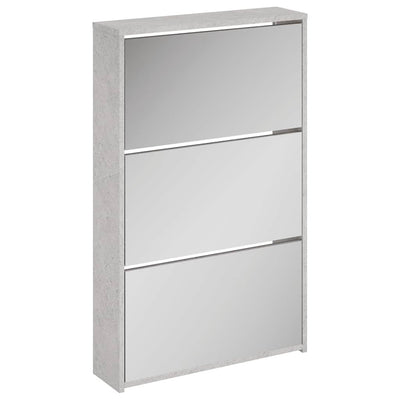 Vidaxl-Schuhschrank mit Spiegel 3-Schicht 63x17x102,5 cm Betonpreis